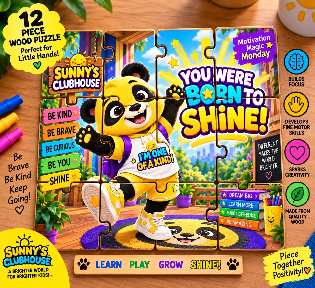 Sunny Born to Shine 12-piece wooden puzzle